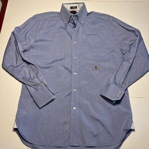 2006 Vintage Tommy Hilfiger Small Long Sleeve Crest Button Front Shirt Blue